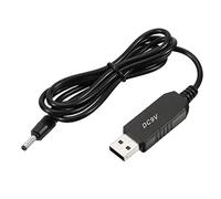 YOKIVE DC 5V a DC 9V USB Step Up Tensione Convertitore, Cavo Alimentazione con DC Jack 3,5 mm x 1,35 mm, Ottimo per Router,fotocamera, Auto Guida Registratore (Nero, 6W 1A)