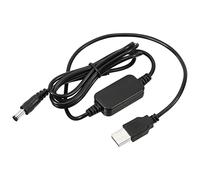 YOKIVE DC 5V a DC 9V USB Step Up Tensione Convertitore, Cavo Alimentazione con DC Jack 5,5mm x 2,5mm, Ottimo per Router,fotocamera, Auto Guida Registratore (Nero, 9W 2A)