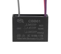 YOKIVE Soffitto Ventilatore Condensatore CBB61, Metallizzato Polipropilene Pellicola Condensatore Ottimo per Ventola Pompe Motori Esecuzione (3.5/4/2.5uF 250V CA 4 Fili 50/60Hz)