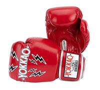 YOKKAO Muay Thai Designer Stadium Boxing Gloves - Red - 8oz