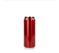 YOKO DESIGN - Thermos a Forma di lattina, in Acciaio, 19 cm Rosso Metallizzato