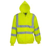 Yoko Felpa con Cappuccio e Zip Intera Alta Visibilità Uomo (BC5590)