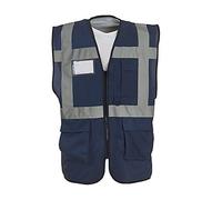 Yoko - Gilet Alta visibilità Multi - Tasche (Confezione da 2) (L) (Blu Navy)