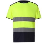 Yoko Hi-Vis Arancione O Giallo Bicolore Poliestere T-Shirt S - 4XL