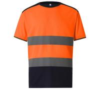Yoko Hi-Vis Arancione O Giallo Bicolore Poliestere T-Shirt S - 4XL