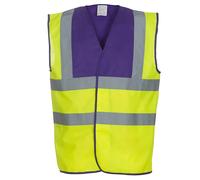 Yoko Hi-Vis Due Fascia E Bretelle Alta Visibilità Autostrada Gilet
