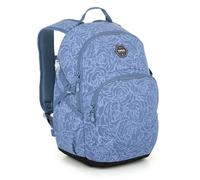 YOKO Zaino scuola a partire dalla 5a classe (circa 145 cm), ergonomico con retro in schiuma pressata, impermeabile e leggero, zaino da 25 l con cintura toracica e scomparto per laptop, grigio blu