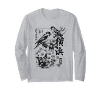Yokohama Giappone Haiku Fiori di Ciliegio Uccelli Giapponese Maglia a Manica