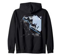 Yokohama Minatomirai Japan Railway - Souvenir Mappa della Rotta Felpa con Cappuccio