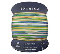 Yokota Daruma Filato per Sashiko, colori singoli e variegati (Tanabata, sottile, 40m su cartoncino)