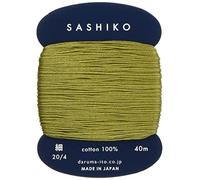 Yokota Daruma Sashiko Filo (Sottile) Cardato Col.228 Khaki 40m DRM2400-228 Gi...