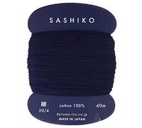 Yokota - Filo sottile Sashiko, peso 40 m, colore 216, colore blu scuro