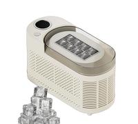 Yokqexz Mini Macchina for Il Ghiaccio da Banco - Ghiaccio Solido Veloce in 15 Minuti, Design Portatile con Finestra Trasparente E Cavo di Alimentazione for Auto