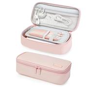 YOKUMA Grazioso astuccio per ragazze, grande astuccio con cerniera, astuccio estetico per penne e articoli scolastici, per studenti, adolescenti, università, adulti, rosa