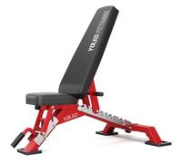 YOLEO Panca Palestra Professionale da 1000 kg, Panca Multifunzione con supporto per schiena e testa e colonna vertebrale, allenamento fitness, panca inclinata (Nero-Rosso)