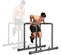 YOLEO Parallele Fitness Calisthenics Regolabile, Barra Parallele Dip, Regolabile in Altezza e Larghezza, Acciaio, Nero