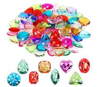 Yolev 100 Pezzi Diamond Toys Set di Gemme Colorate Acriliche per Ragazzi e Ragazze Bambini Pirate Treasure Hunt Decorazione Dell'uovo di Pasqua