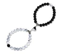 Yolev 2 Pezzi Bracciali Coppia Magnetici Braccialetti da Oomo per Donna Bracciale Amicizia Donna per Sempre Relazione a Lunga Distanza Bracciale a Cuore per Fidanzato Fidanzata Amante Migliore Amico