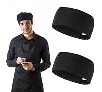 Yolev 2 Pezzi Cappello da Cuoco Unisex Cucina Cucinare Servizio di Ristorazione Cappello Chef Uomo da Cucina Regolabile Nero Cappello da Cucina per Servire in Cucina e Altri Lavori