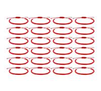 Yolev 24 Pezzi Braccialetti di Corda Rossi Bracciale Nodo Amuleto Protezione Corda Rossa Braccialetto Amicizia Fatto a Mano Nodo Kabbalah Bracciale Filo Rosso del Destino Fortunato per Donna Uomini