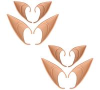 Yolev 4 Paia Orecchie da Elfo Orecchie da Fata da Elfo in Silicone Hobbit Vampire Anime Ears Cosplay Halloween Natale Anime Party Masquerade Puntelli