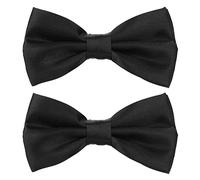 Yolev Papillon Nero da Uomo Classico Regolabile Pre-legato Papillon da Uomo Vestito da Ragazzo Papillon Sposo Ragazza di Fiori Accessorio da Sera per Matrimonio
