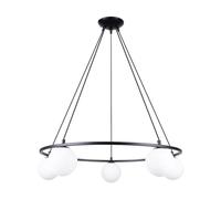 YOLI 5 lampadari - Illuminazione con 5 sorgenti luminose G9 - Lampadine non incluse - Lampadario minimalista per camera soggiorno - Luce moderna per la stanza - 80x80x98cm