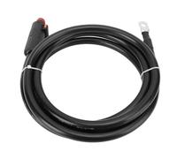 YolieraArt 35mm² Battery Cable, Extra Flexible Rubber Power Wire with Black Straight Plug and SC35 8 Terminal, Inverter Connection Cable for Marine Motorcycle Car Tractor (2m / 6.56ft)
