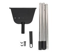 YolieraArt Pala da giardino a testa piatta, 140 cm, multifunzione, in acciaio, raschietto per ghiaccio e neve con manico regolabile, lama da 24 x 15 cm per bordi e scavi