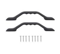 YolieraArt RV Door Grab Handle, 2PCS Nylon Assist Bar with Wavy Grip, 232mm Entry Pull Handle for RV Trailer Boat Toilet, all Weather (Black)