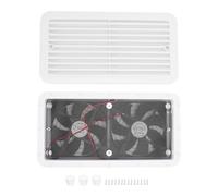 YolieraArt RV Side Vent Fan, 24 V 5 W, Double Window Exhaust Fan, Engineering Grade ABS Material, Ventilation Grille, for RV Trailer Motorhome Trailer Yacht Bathrooms Kitchens