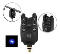 YolieraArt Set di allarme di pesca, allarme audio visivo LED 3 pacchetti con 3 barre regolabili in alluminio e borsa di immagazzinaggio Oxford, batteria da 9 V per (set 1)