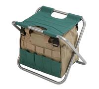 YolieraArt Sgabello pieghevole con borsa degli attrezzi, sedile multifunzionale da giardinaggio, tessuto Oxford 600D, contenitore rimovibile, sgabello portatile da pesca per uso esterno