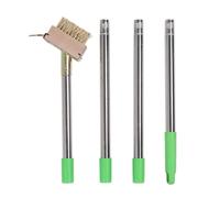 YolieraArt Utensile manuale per diserbo per fessure, 2 in 1, manico lungo staccabile, con raschietto in metallo e spazzola, per la pulizia di tetti, marciapiedi, terrazze, pavimentazioni