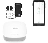YoLink LoRa Smart Outdoor Contact Sensor & Hub Starter Kit, Sensore porta cancello e capannone, sensore universale di chiusura di contatto, avvisi e-mail/SMS/push, raggio d'aria aperto da 1/4 miglio,