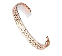 YOLIONU Cinturino in acciaio inossidabile Quadrante di piccole dimensioni Bracciale da donna Cinturino di ricambio Catena per orologio alla moda(Rosegold,8mm)