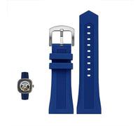 YOLIONU Cinturino in silicone per orologio da polso da uomo Seven Friday M2 P1 V3 Q1, impermeabile e in gomma(Blue silver,28mm)