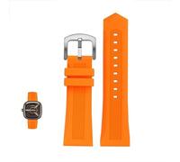YOLIONU Cinturino in silicone per orologio da polso da uomo Seven Friday M2 P1 V3 Q1, impermeabile e in gomma(Orange silver,28mm)