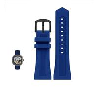 YOLIONU Cinturino in silicone per orologio da polso da uomo Seven Friday M2 P1 V3 Q1, impermeabile e in gomma(Blue black,28mm)
