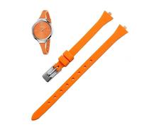 YOLIONU Per CK K4u236/K4u231 Cinturino per orologio da donna in silicone impermeabile, morbido e confortevole, accessori(Orange-Steel)