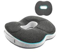 Yolispa Cuscino Antidecubito, Cuscino Sedia Ufficio, Ciambella Cuscino per Sedile, Ortopedicocon Memory Foam Cuscino Ergonomico per Sedia da Ufficio, Auto Efficace per Alleviare Emorroidi Prostata