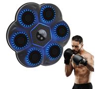 Yolispa Macchina da Boxe Musicale, 9 modalità 18 velocità Smart Bluetooth Music Boxing Machine con Guanti da Boxe, LED Parete Tira Pugni con Musica, Bersaglio da Boxe Intelligente da Parete