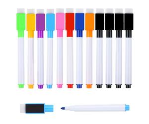 Yolistar 12 Pennarelli Cancellabili per Lavagna Bianca,Lavagna Magnetici Pennarelli,Marcatore Cancellabile,Marcatore Cancellabile a Magnetica Per Scuola, Ufficio e Casa(Colori Assortiti)