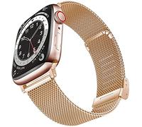 Yolistar Cinturino Compatibile per Apple Watch 40mm 38mm Series 6 5 4 3 2 1 SE, Ricambio di Alta Qualità in Metallo Maglia Milanese, Acciaio Inossidabile, Oro Rosa