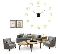 Yolistar Orologio da Parete Moderno Luminoso Fai Da Te, Silenzioso, 3D Adesivo Orologio Parete Decorazione, Facile da Montare, Decorativo per Casa, Cucina, Ufficio, Hotel e Scuola
