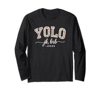 Yolo JK BRB Jesus Christ Funny Christian Easter Sunday Joke Maglia a Manica