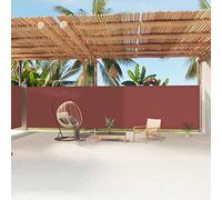 Yolola Tenda da sole laterale allungabile, per terrazza, verticale, per giardino, marrone, 200 x 1200 cm, protezione per la privacy del balcone, tenda da sole verticale per esterni