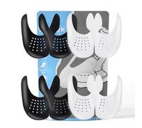 YOLOPARK, 4 paia di protezioni anti-pieghe per scarpe da ginnastica, per AF1, Dunk e altri modelli, adatte per scarpe da uomo 40,5-47,5 e scarpe da donna 35,5-40, Nero, Bianco, Women's US Size 5-9