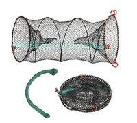 YOLOUP Reti da Ppesca Piegate in Nylon, 30 x 60 cm, con Lenza Intrecciata, Accessorio per Pesci Aragosta, Gabbia, Trappola per Gamberoni, Granchi, Esche
