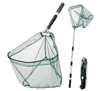 YOLOUP Retino Galleggiante da Pesca Pieghevole Telescopico, 130 cm, Retino per la Pesca, Retino Gommato, Resistente, Accessorio da Pesca per Uomo e Donna